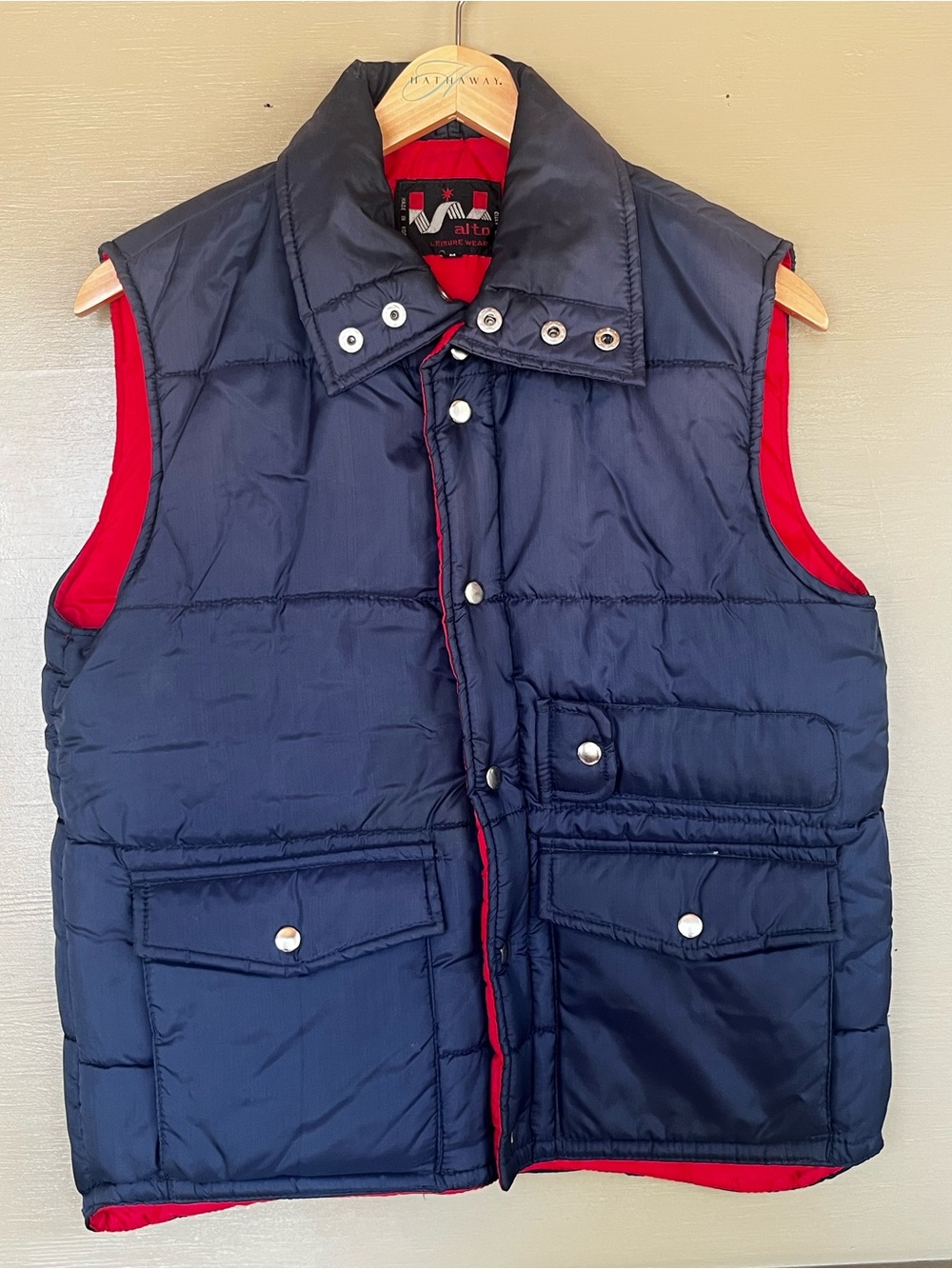 Alto Leisure Wear Vintage Quilted Puffer Vest Medium Korea